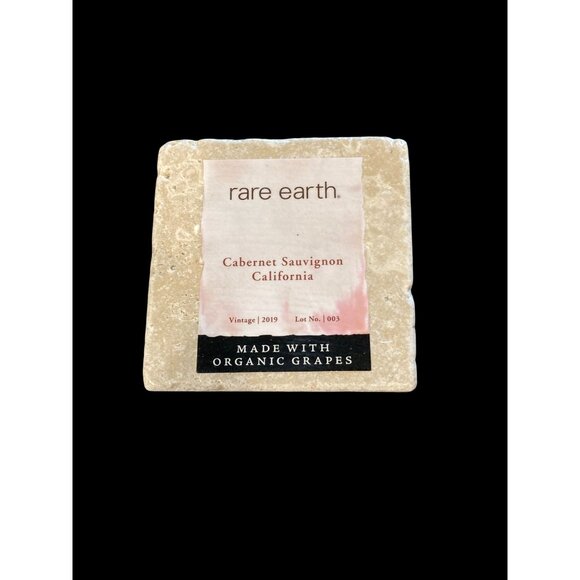 Handmade Natural Stone Marble Drink Coasters - French Wine Theme Set of 4 New - Picture 2 of 5